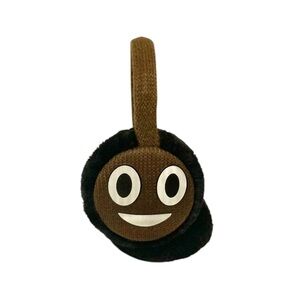 Smiley Face Emoji Brown Black Earmuffs No Size Unbranded Kids? Adults?